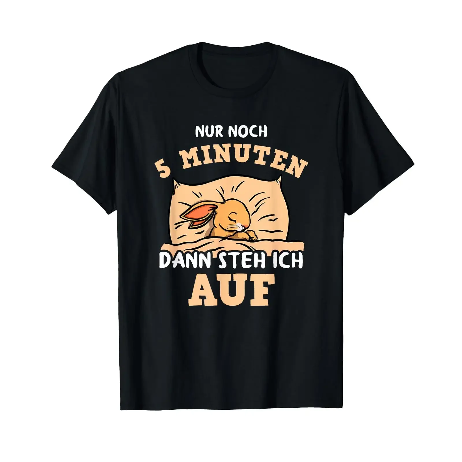 Cute Rabbit Saying for Late Sleepers Sleep T Shirt vintage Washed graphic streetwear Comfortable Versatile Stretched Soft