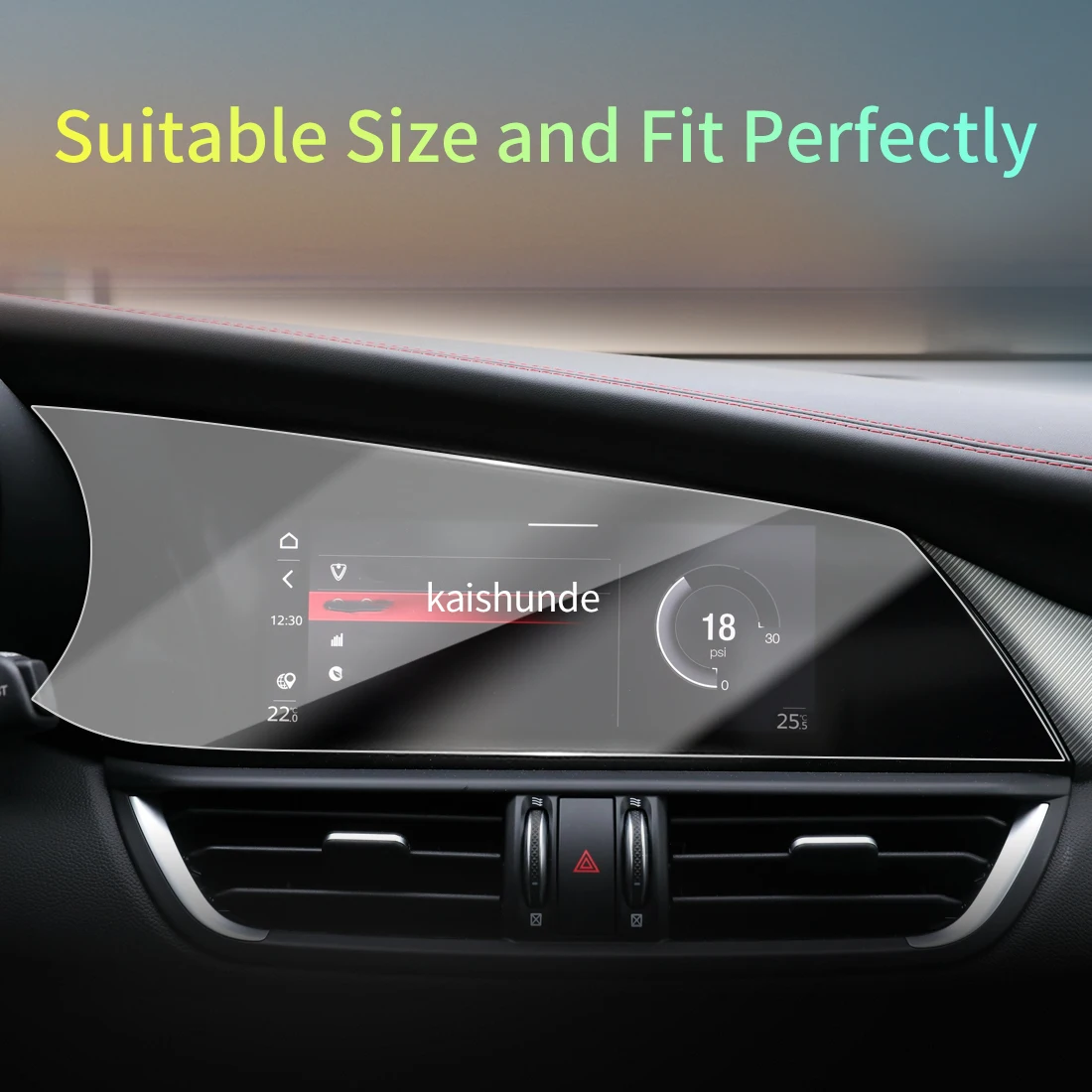 Car Stickers Meters Protector For 26 alfa romeo Giulia Tempered Glass Protective Film Display Navigation Vehicle