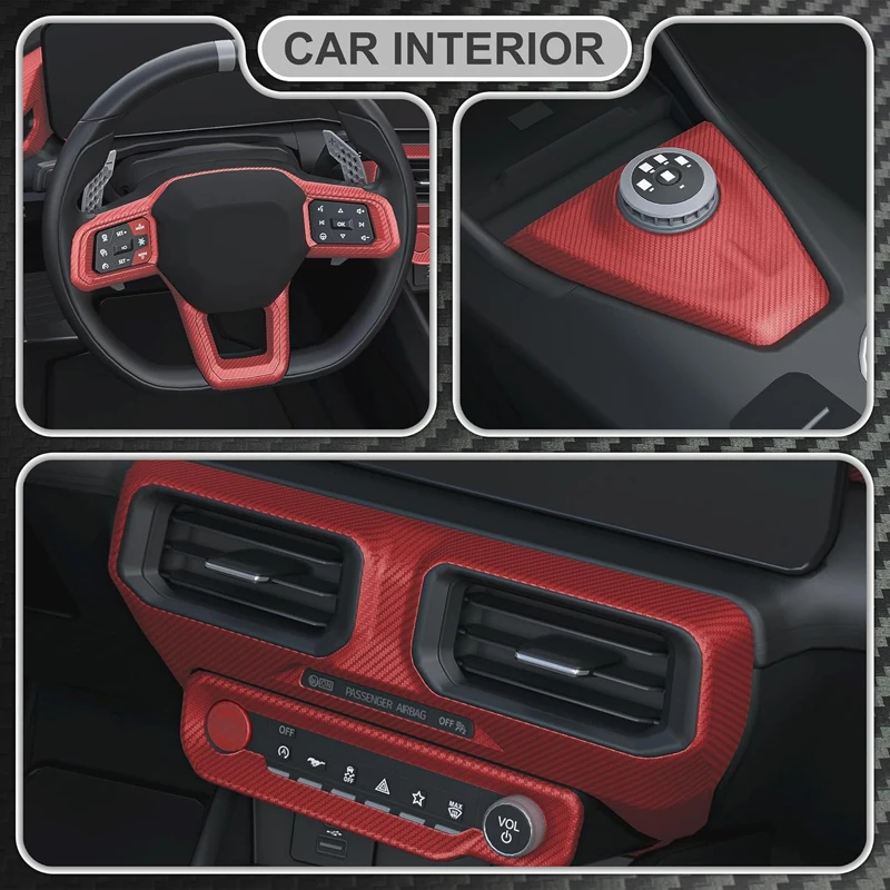 Premium 3D Red Carbon Fiber Vinyl Wrap Roll with Air Release DIY Self Adhesive Decal Sticker Car Wrapping Foil view 5
