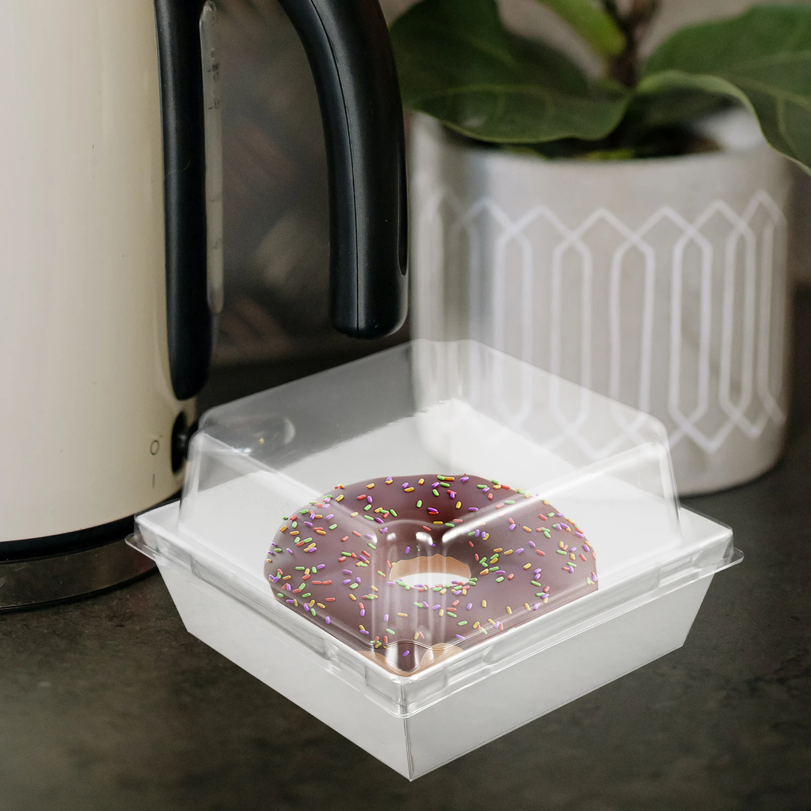

50pcs Disposable Food Containers Square Paper Boxes for Cakes Cookies S wiches Donut Mousse Holders Bakery Packaging