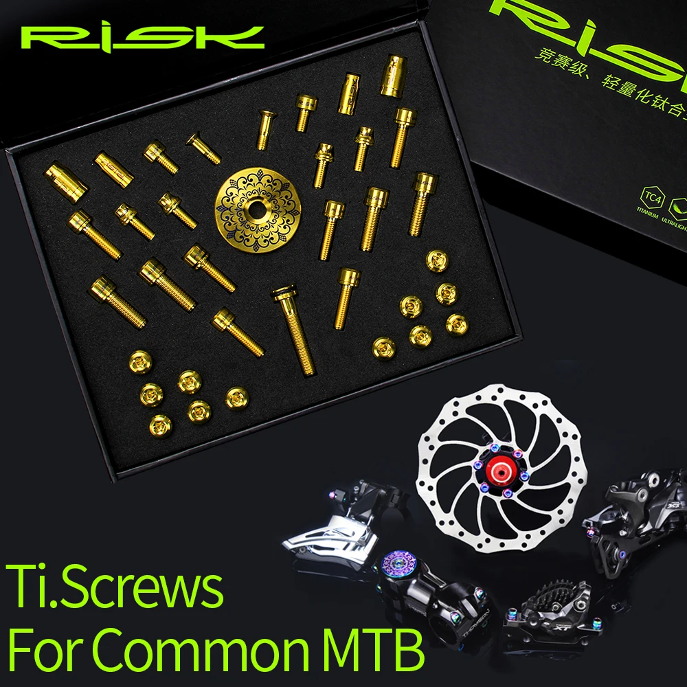 

RISK Original Conventional MTB Accessories Screw Water Bottle Holder Screw Set Valve Handle Vertical Disc Brake Seat Disc Screw