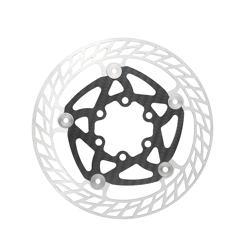 Carbon Fiber 6-Bolt Floating Disc Brake Rotor for MTB/Road Bike - 160/180/203mm, Ultra-Lightweight & Heat Dissipation
