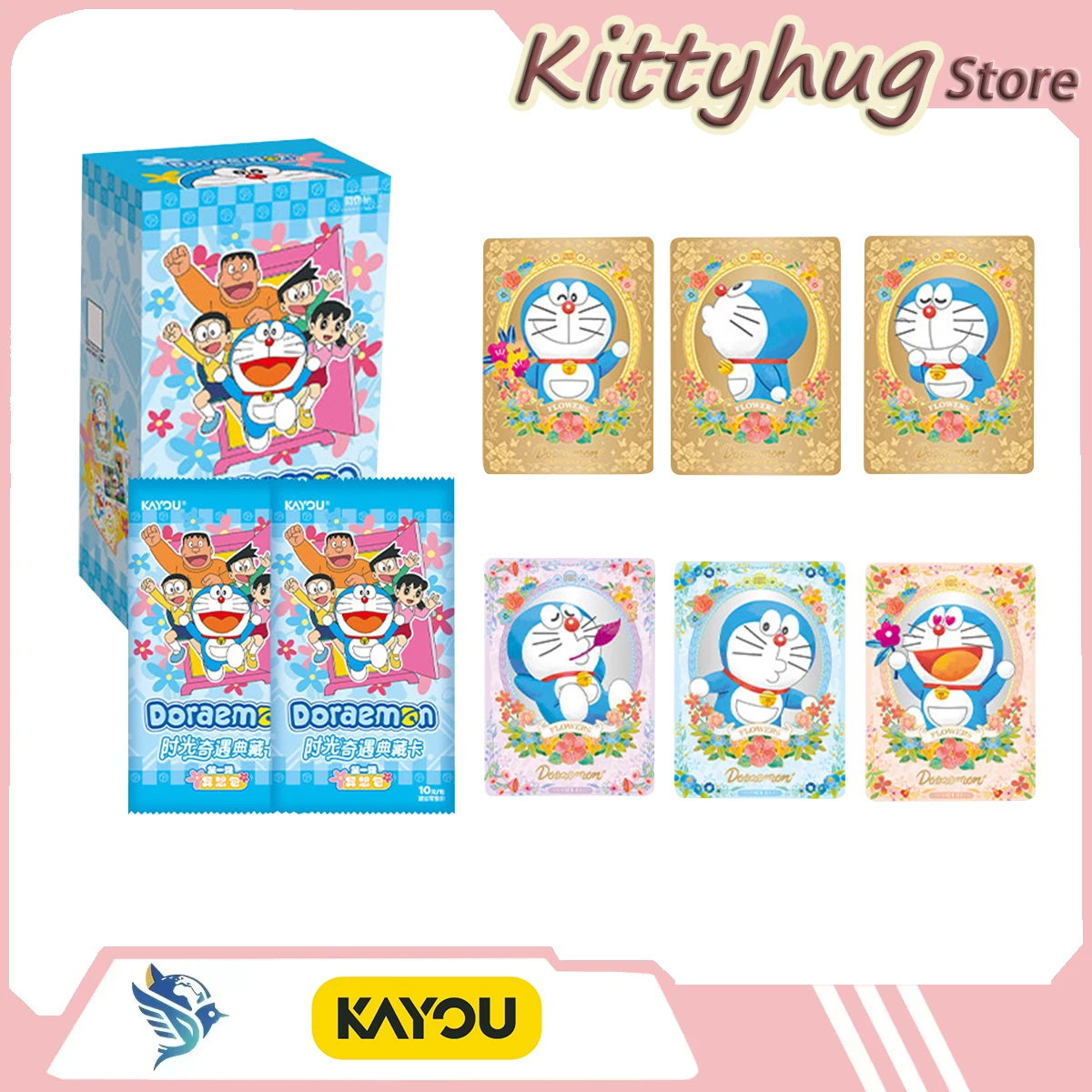 Carte de collection Kayou Doraemon 2026 – Jouet périphérique de dessin animé, cadeau, cartes à collectionner liées à l'anime, cartes rares SC SGR, jouet