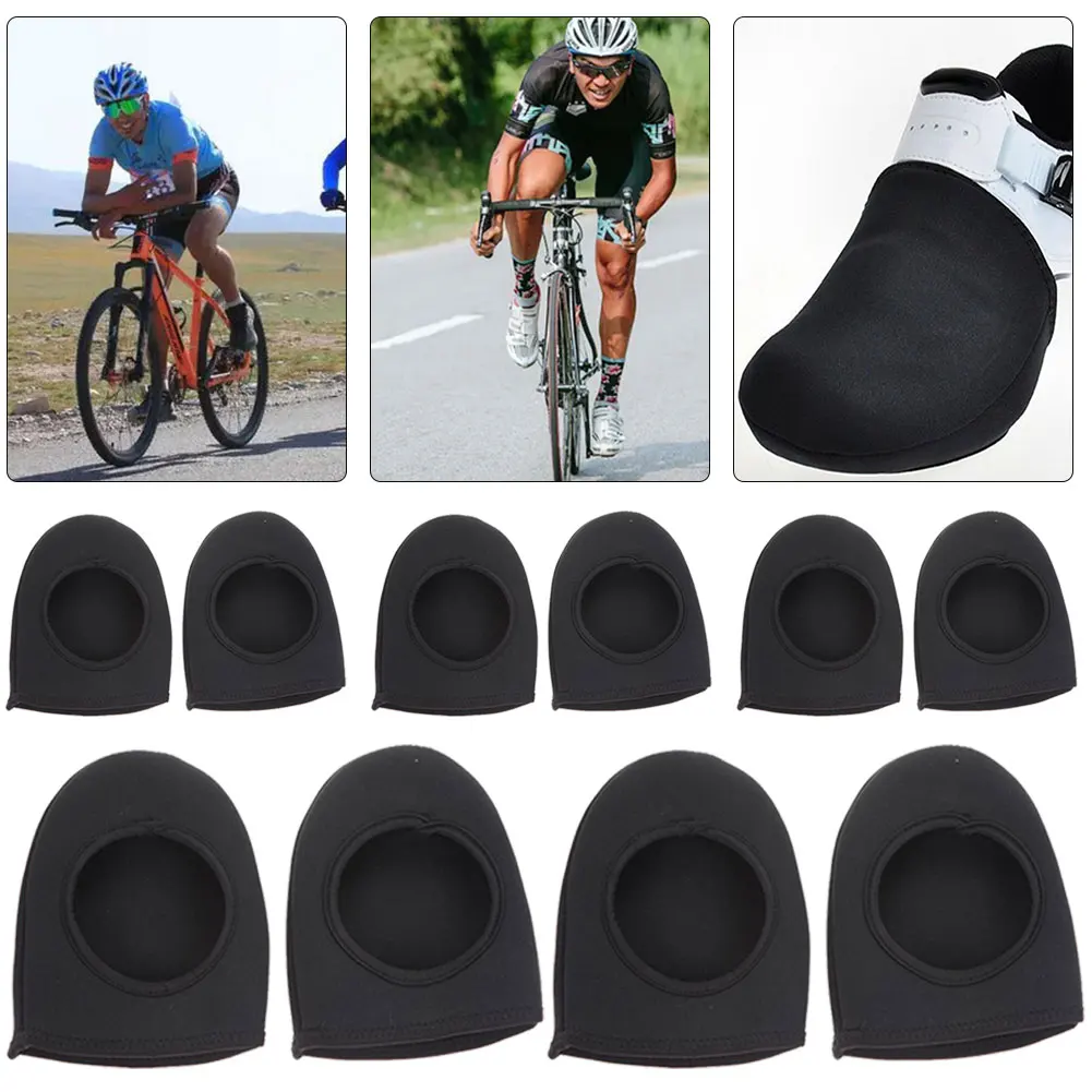 

5-10 пар зимних утепленных чехлов для велосипедных ботинок, нейлоновые водонепроницаемые ветрозащитные накладки для велоспорта, уличные бахилы для шоссейных велосипедов