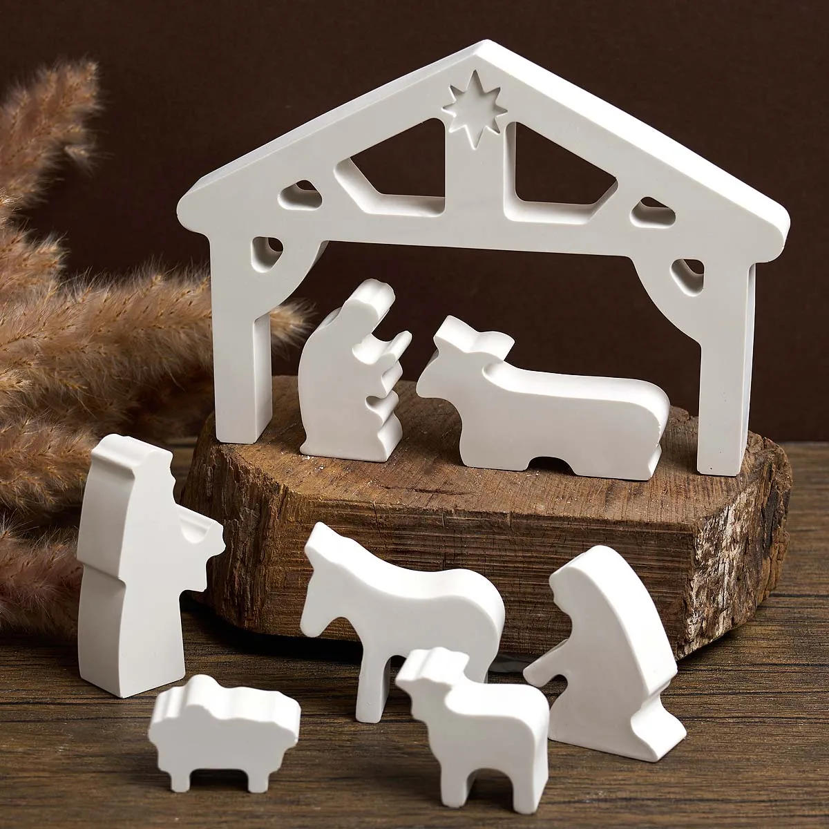 Casa de oração presépio silicone vela molde diy páscoa jesus nascimento ornamento artesanato fazendo gesso resina fundição moldes decoração casa