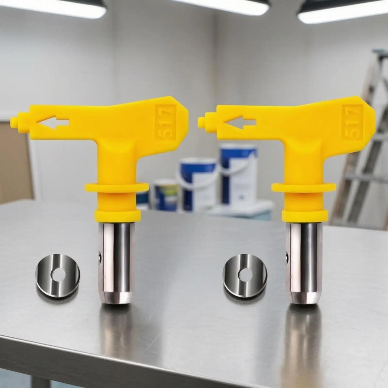 2 Pieces 315 Spray Nozzle Metal Stem Spray Nozzle with Metal Washer Airless Paint Sprayer Tip Directional Arrow Marking