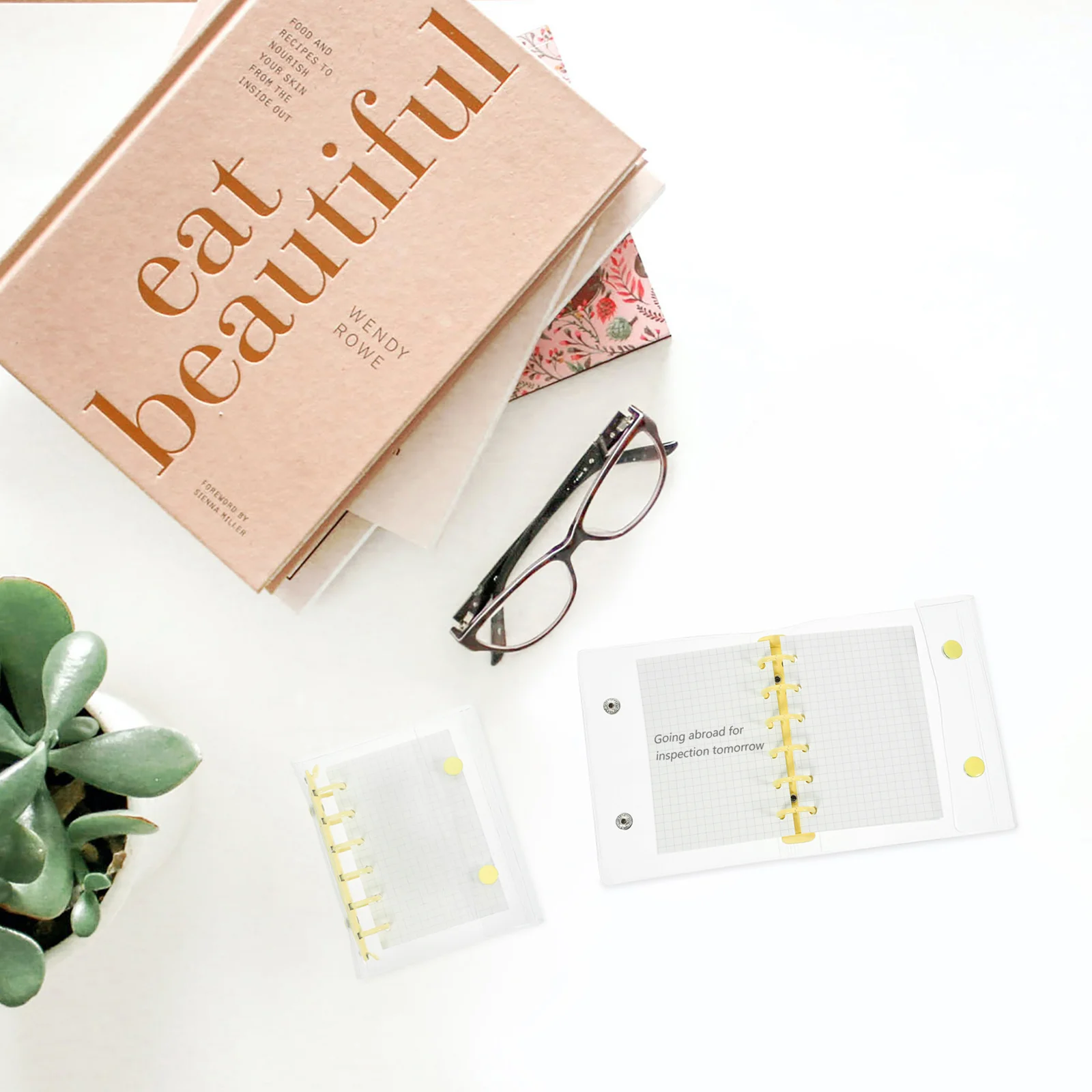 Mini Binder Schedule Planning Notebook Portable Paper Loose-leaf Adorable Scrapbooking