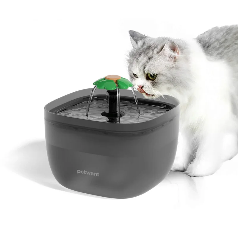 2LAutomatic Cat Water Fountain Quadruple Filter Ultra-Quiet Water Pump Pet Water Feeder