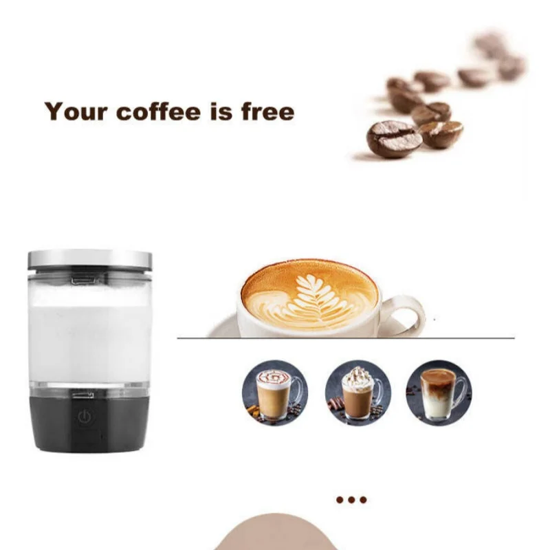 

Электрический вспениватель, портативный пластиковый миксер для молока, подходит для кофе и молока, автоматический миксер для холодного молока