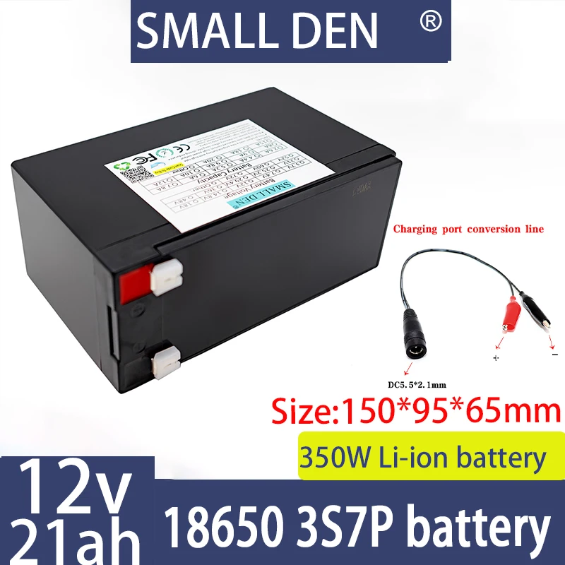 12v 21AH 3s7p 18650 lithium battery pack solar electric lithium-ion electric lighting outdoor large capacity built-in high power