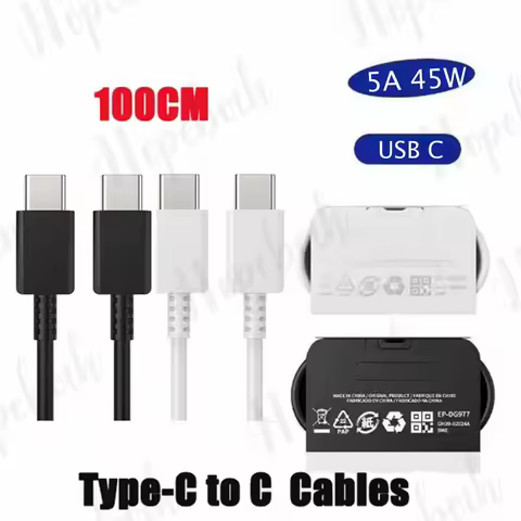 50pcs 45W 5A Super Fast Quick Charging Cable 1m 3ft C-C Type c PD USb Cable For Samsung S10 S20 S21 S22 htc Lg date cable