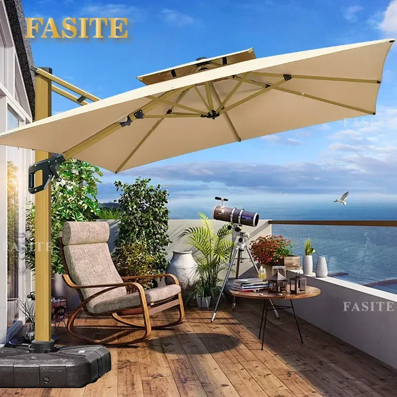 For Outdoor Garden Square Roman Umbrella Aluminum Alloy Large Parasol for Terrace Advertising Booth Patio Sunshade Durable