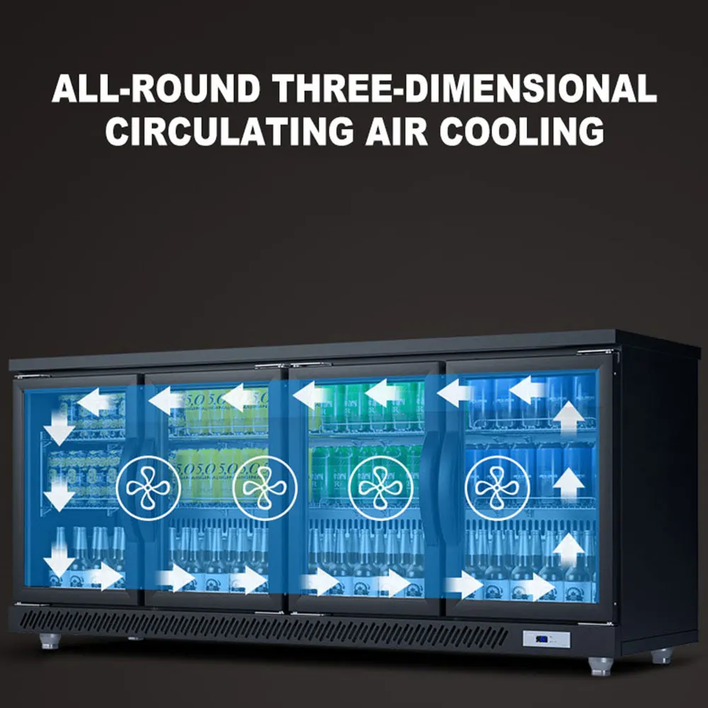 خزانة بار مبردة، خزانة بيرة مدمجة، خزانة عرض المشروبات المبردة بالهواء، فريزر باب واحد تجاري