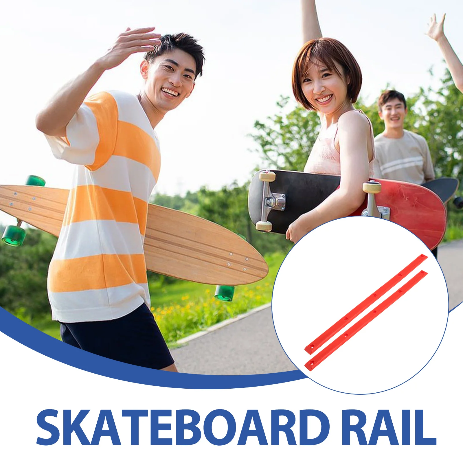 1 paire de protections de Rail de planche à roulettes en Abs, Protection Durable pour Skateboards électriques Longboard Street, pare-chocs