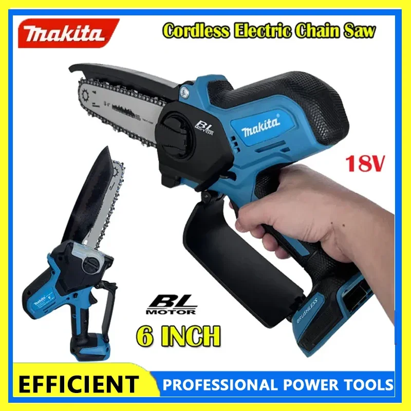 

Fit Makita 18V Cordless Chainsaw for Woodworking with Small Handheld Electric 6-inch Logging Sawzall Mini Portable Chainsaw
