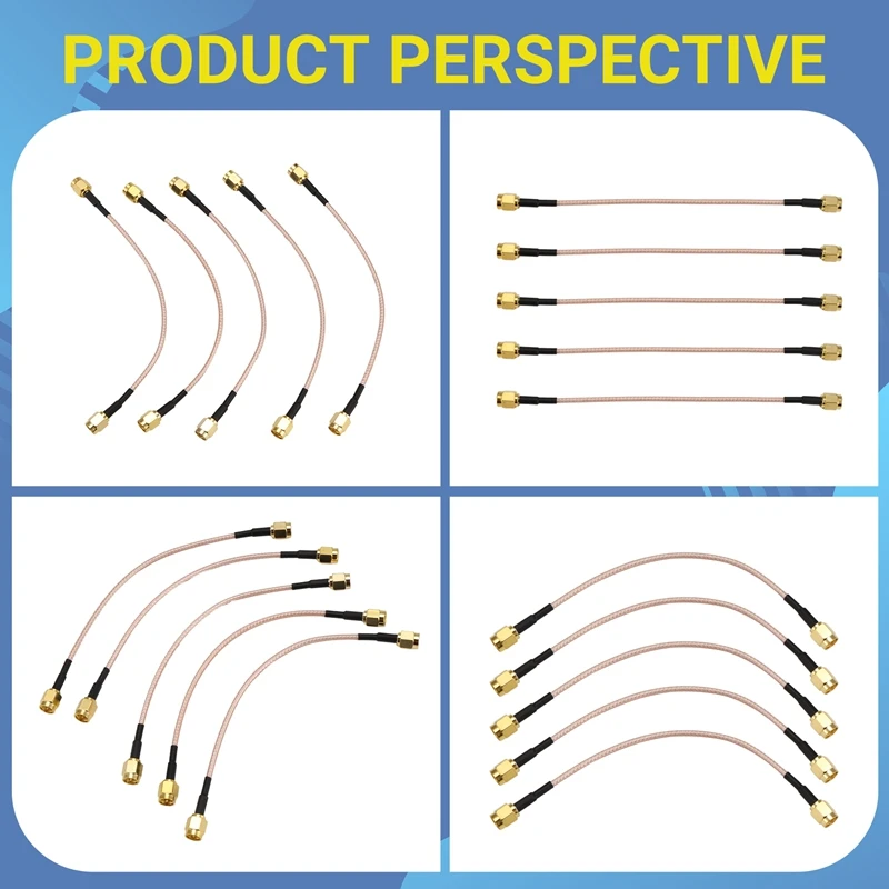 5PCS SMA Male To SMA Male Plug Jack RF Connector Pigtail Extension Cable RG316 Coax Jumper Cable 15Cm