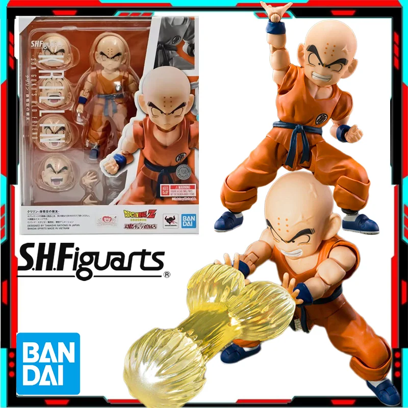 

В наличии: Оригинальная фигурка Bandai Dragon Ball S.H.Figuarts Крилин (старый друг Сон Гоку), аниме-фигурка, коллекционная модель, игрушка, подарок