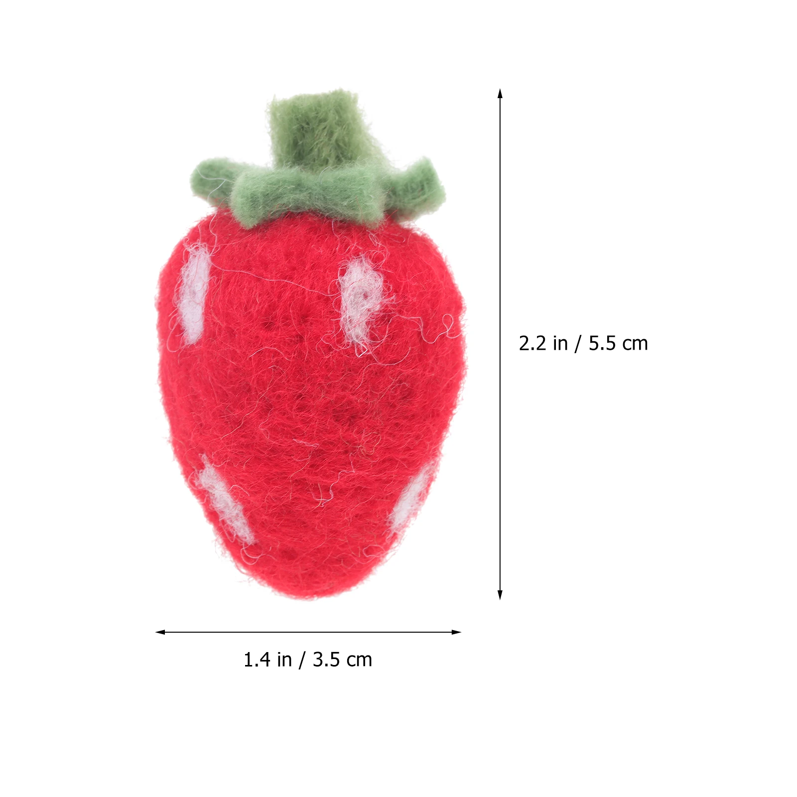 

10pcs Wool Felt Products Hand Made Crafts Strawberry Shape Felt Crafts DIY Room Decoration Kids Party Accessories