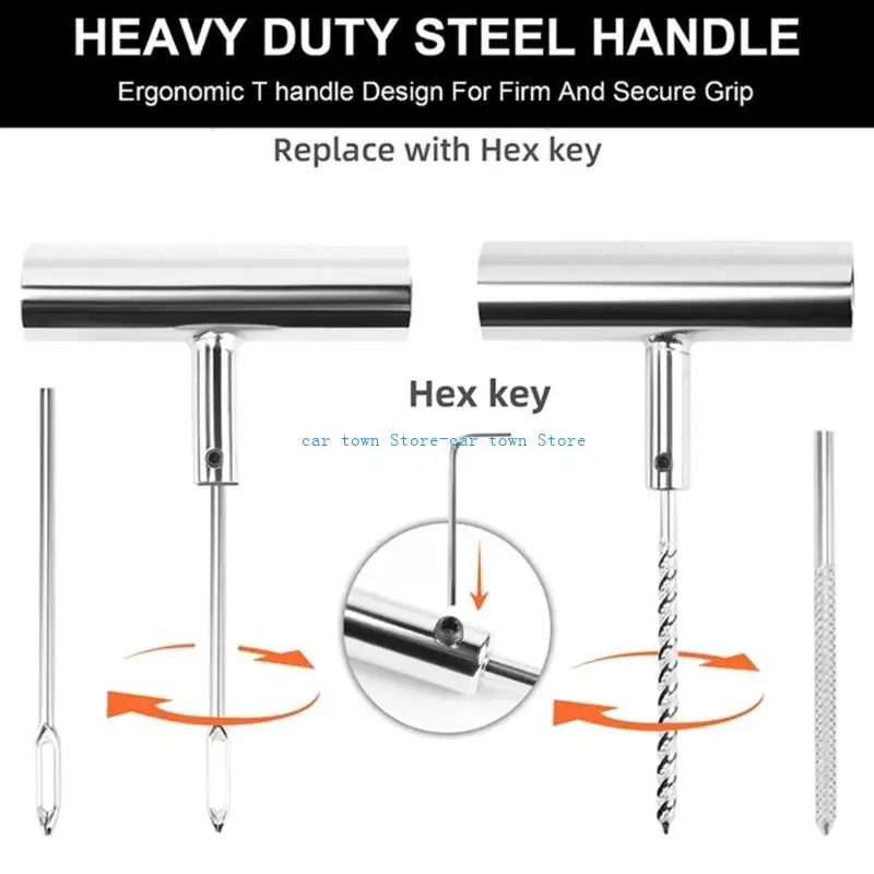 

RXJE Комплексный набор для ремонта автомобильных шин Набор для ремонта проколов автомобильных шин Набор для ремонта проколов шин