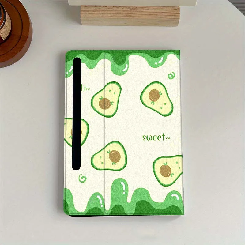

Cartoon Art Avocado For Samsung Galaxy Tab S6 S7 S8 S9 S10 FE Plus Lite Soft Flexible Support Tablet Case Gift