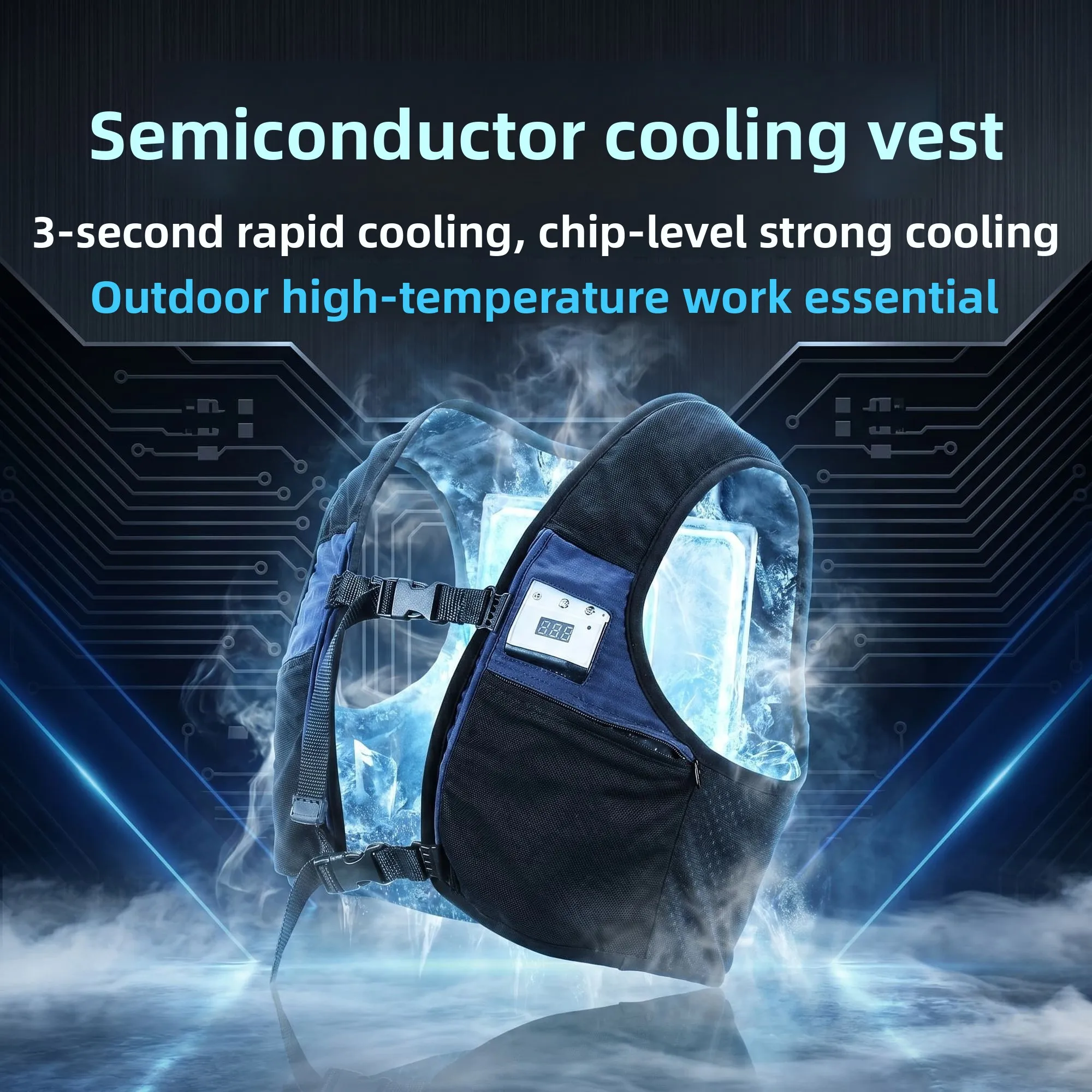 Special Cooling Vest for Labor Insurance Semiconductor Refrigeration Vest  Heatstroke Prevention Portable Small Air Conditioner