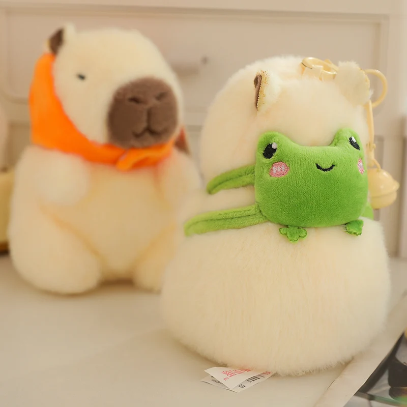 Capybara-auriculares de frutas esponjosas Kawaii con su propia fragancia, muñecas de peluche, bolsa colgante, decoración, juguetes suaves para niños, regalos para niñas, 13cm