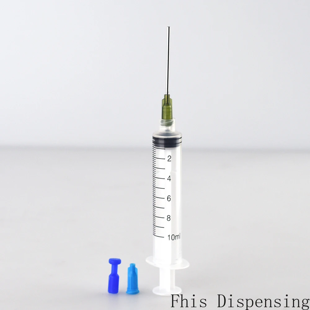 10ml 精密シリンジ シリコーンニードルカバー 排泄しないでください 接着剤 2 個パック