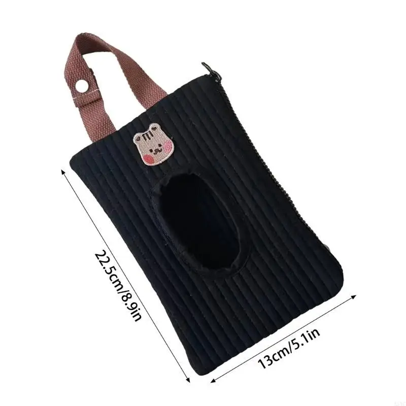 A5YC Convenient Stroller Paper Holder Storage Bag Stylish Tissue Box for Busy Parents
