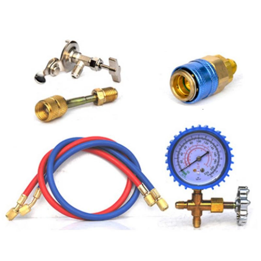 AC Refill R22/R134a/R410a Gas Pendingin Isi Ulang Peralatan Freon Mengisi Kit Mobil AC Biaya Adaptor