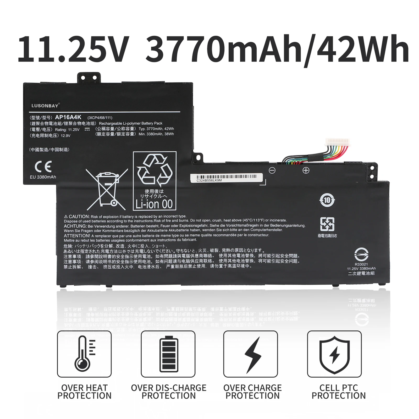 AP16A4K Battery for Acer Swift 1 SF113-31-P5CK 13.3