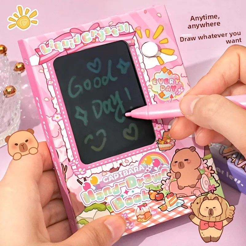 Capybara LCD Drawing Tablet Creative Stationery Painting Tool Cute Full Color Interior Notebook Multi Function Gift for All Ages