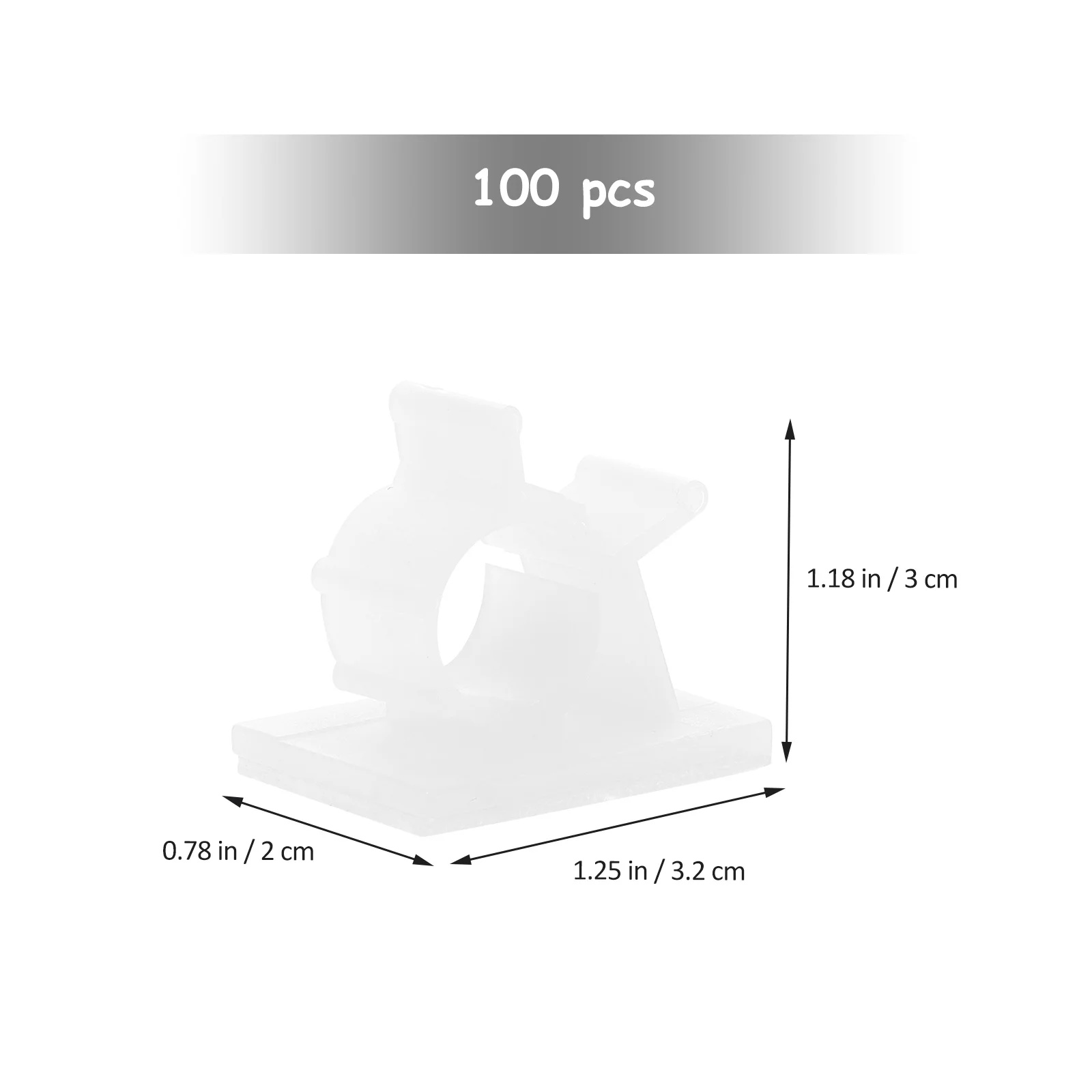

100Pcs Cable Clips Easy Apply Remove Cord Holder for Neat Wire Management in Office Study Safe for Kids Pets Cable Clips