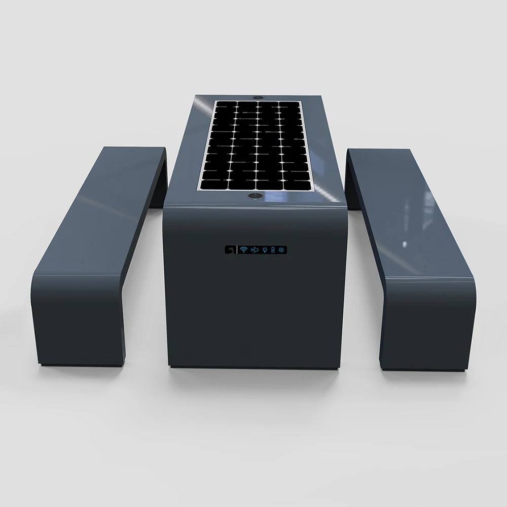 Outdoor Furniture Waterproof Park Garden Patio Benches Smart Solar Bench Chair Seats with WiFi Mobile Phones Charging Music Play
