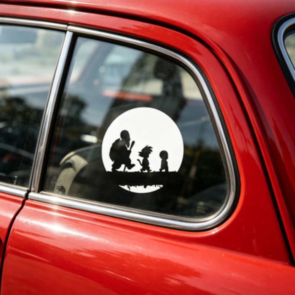 Goku Master Roshi Anime Silhouette Car Sticker Waterproof Vinyl Decal For Truck Window Toolbox Laptop Decor