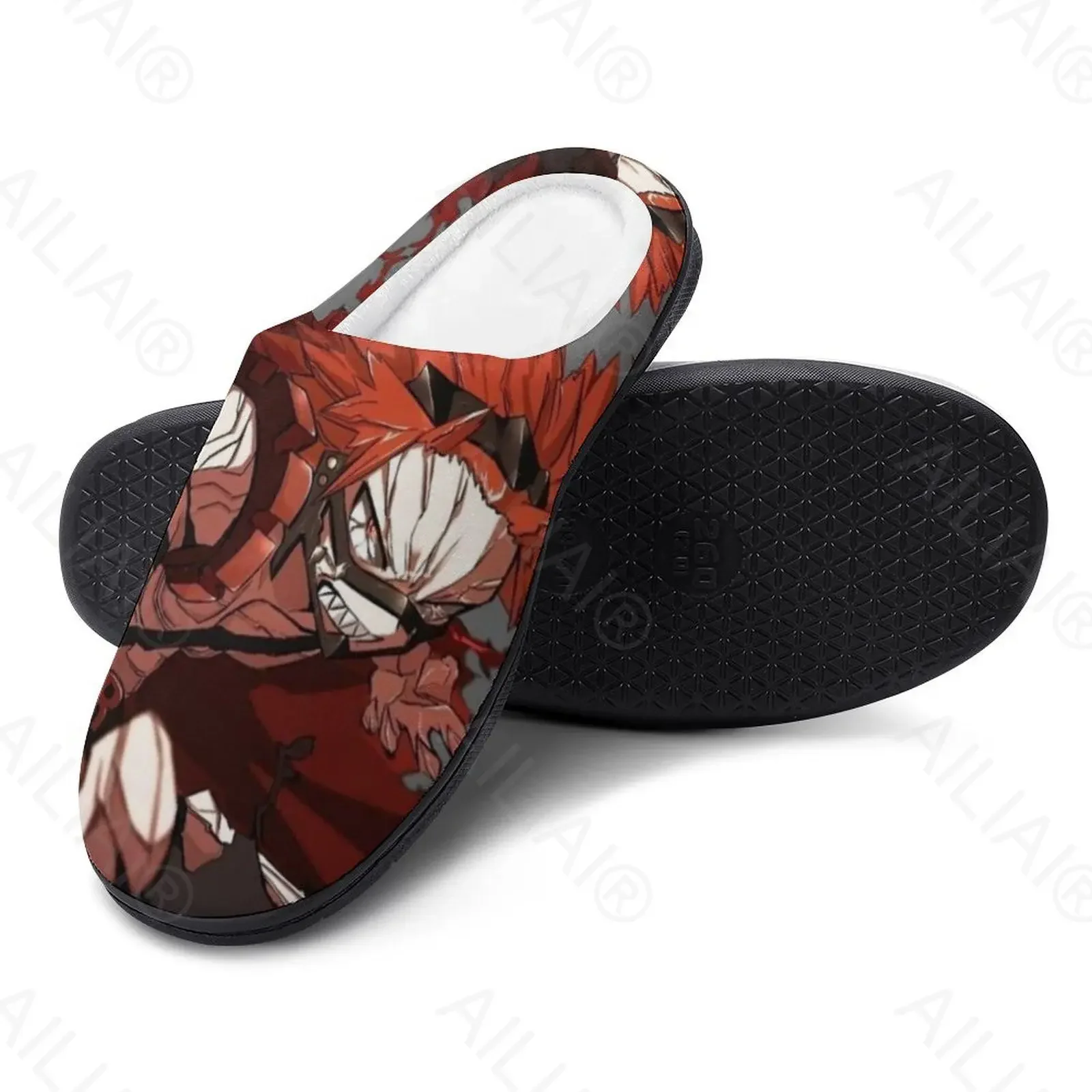 Chinelos térmicos casuais para homens e mulheres, Kirishima Eijiro, sapatos macios, mocassim de cama quente, corredor de anime, 6 sandálias