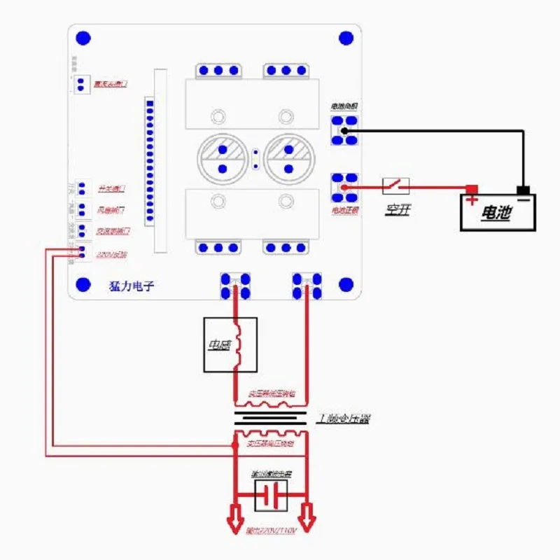 Imagem -04 - Inversor de Frequência do Poder da Onda Senoidal Pura Placa do Pwb 12v 500w 24v 1000w 36v 1200w 48v 1800w 60v 2000w 72v 2500w