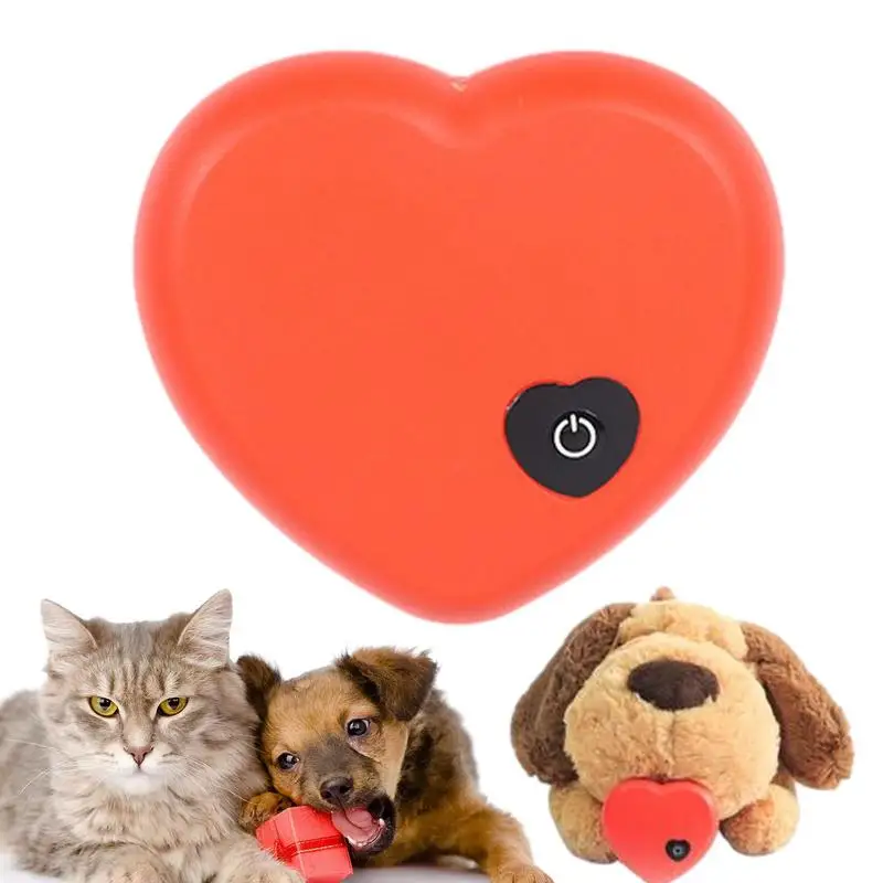 Puppy Behavioral Training Toy Accessories Electirc Heartbeat Toy Plush Pet Snuggle Anxiety Relief Sleep Aid Doll Accessories