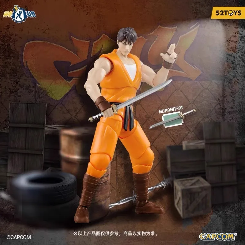 New 52TOYS CAPCOM 1/18 3.75 Inch Action Figure Final Fight Guy Animation Model Toy Collection Decoration Children Holiday Gift