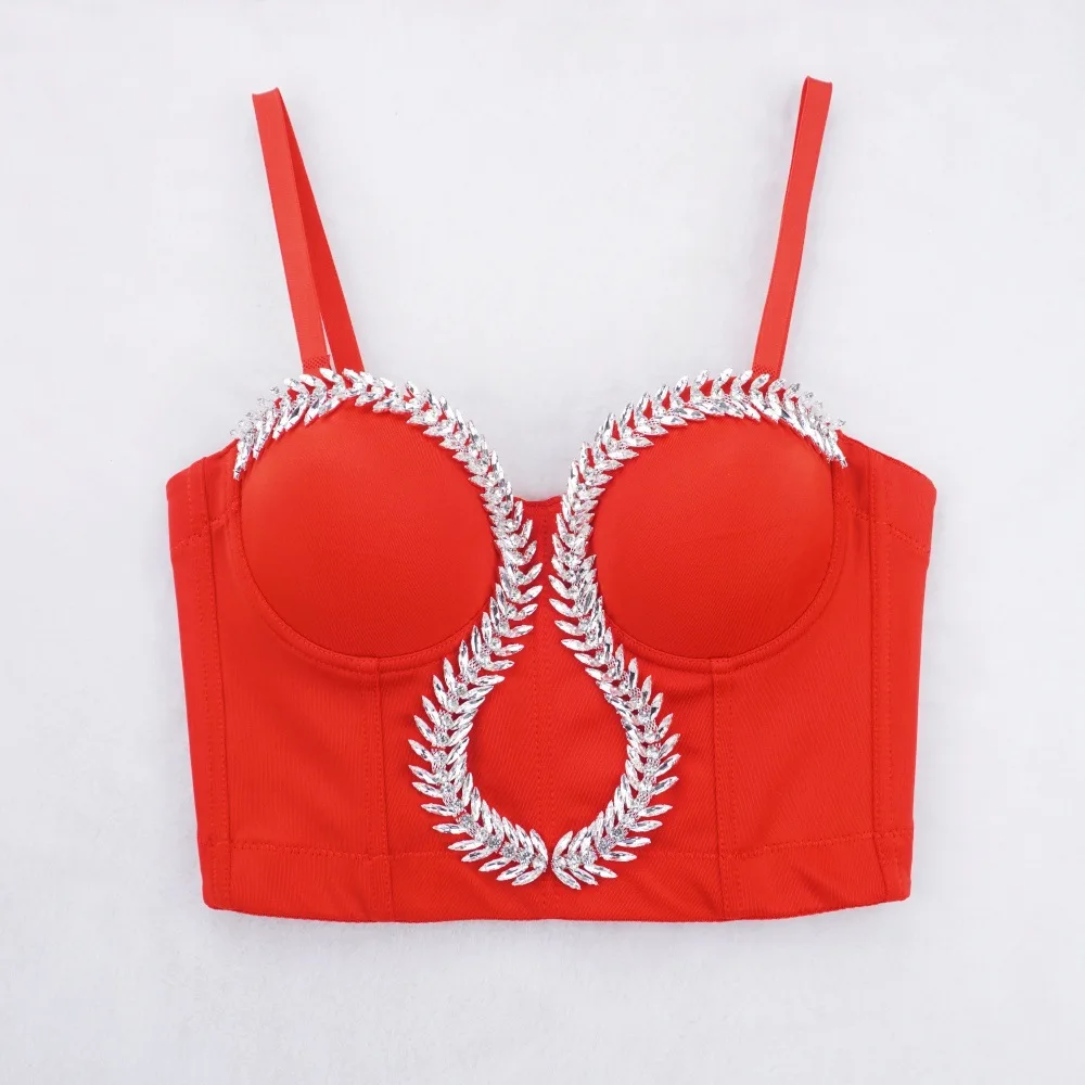 

Fashion Nightclub Sexy European Station Snake-Shaped Chain Wrapped Chest Outer Wear Annual Meeting High Sense Fishbone Camisole