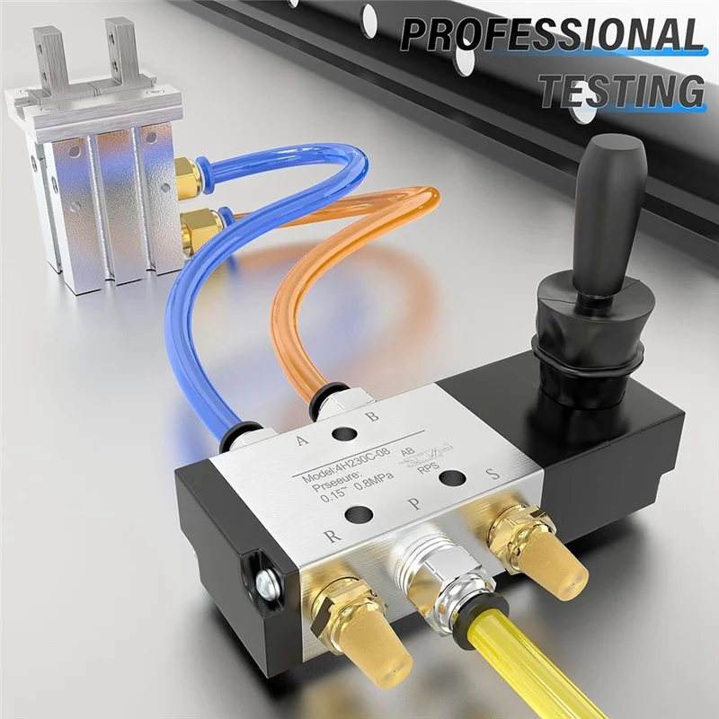 1/4Inch Npt 5 Weg 3 Positie Lucht Handhendel Bediende Klep Pneumatische Magneetklep Handmatige Bediening Push-Pull 4h230c-08