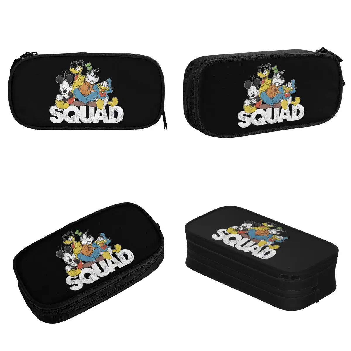 Mickey Mouse Squad Graphic Pencil Cases Fun Cartoon Pen Box Pencil Bags Girls Boy Large Storage Students School Gift Pencilcases