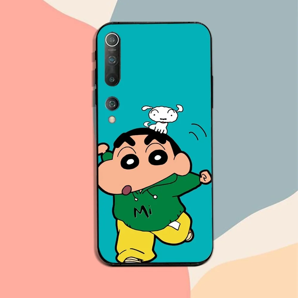 جراب هاتف C-Crayon S-Shin-chan لـ Xiaomi 11 ، Redmi Note 11 ، 5G ، 8T ، 9A ، 9 ، 10T ، Note8Pro ، Note9 ، 12 Super ، Black