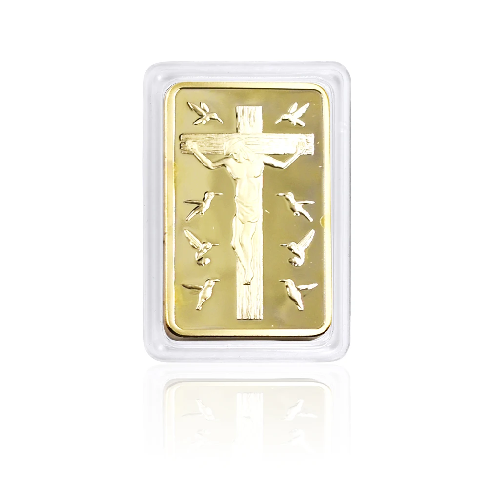 Christ Jesus Challenge Coin Jesus&Angel 1oz Gold Replica 999 Gold Bullion Christian Commemorative Coin