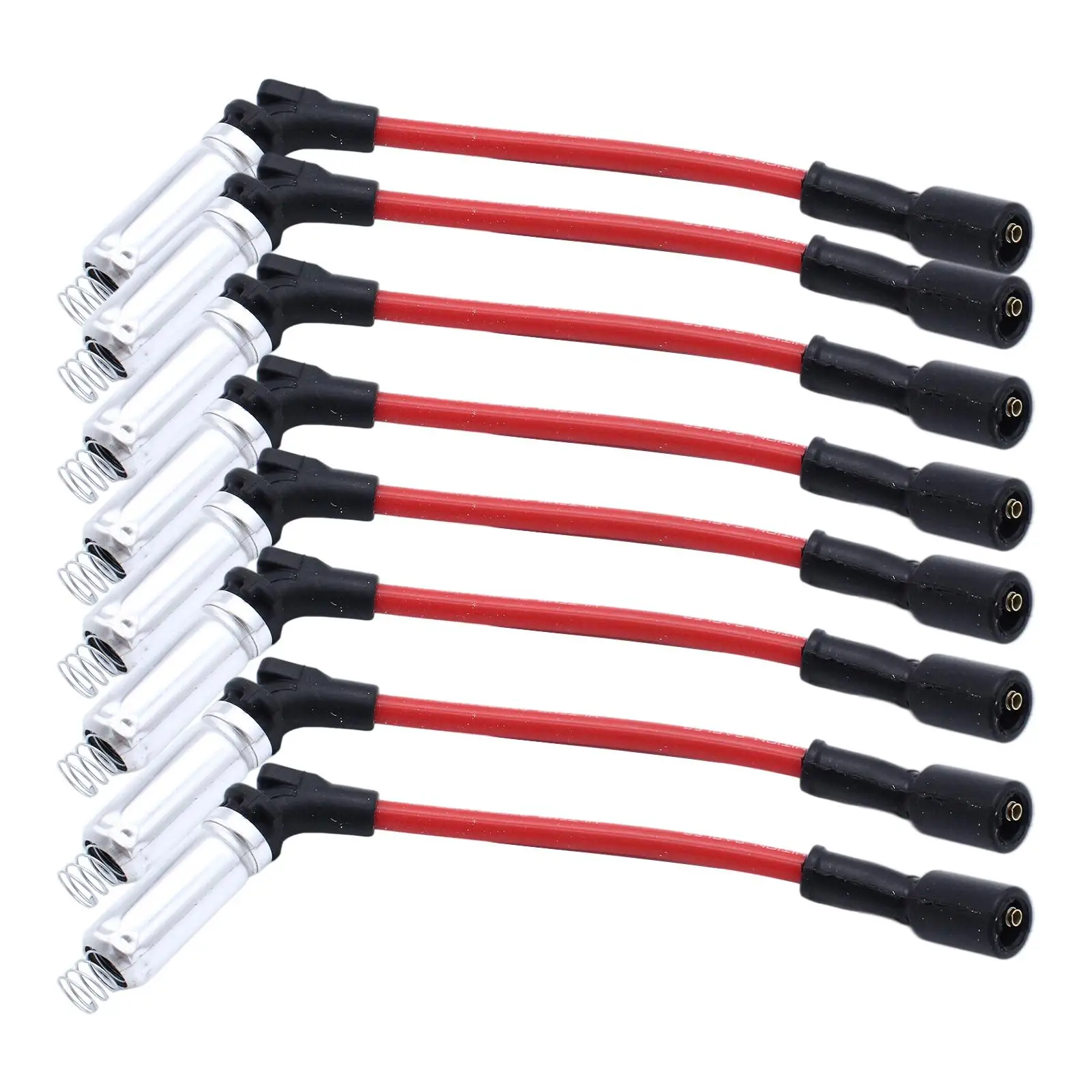 8 Pieces Spark Plug Wires Red Accessories 10.2mm Car Supplies Replacement Fit for GMC V8 2000-2009 9748Rr M8-48322 48322 7831