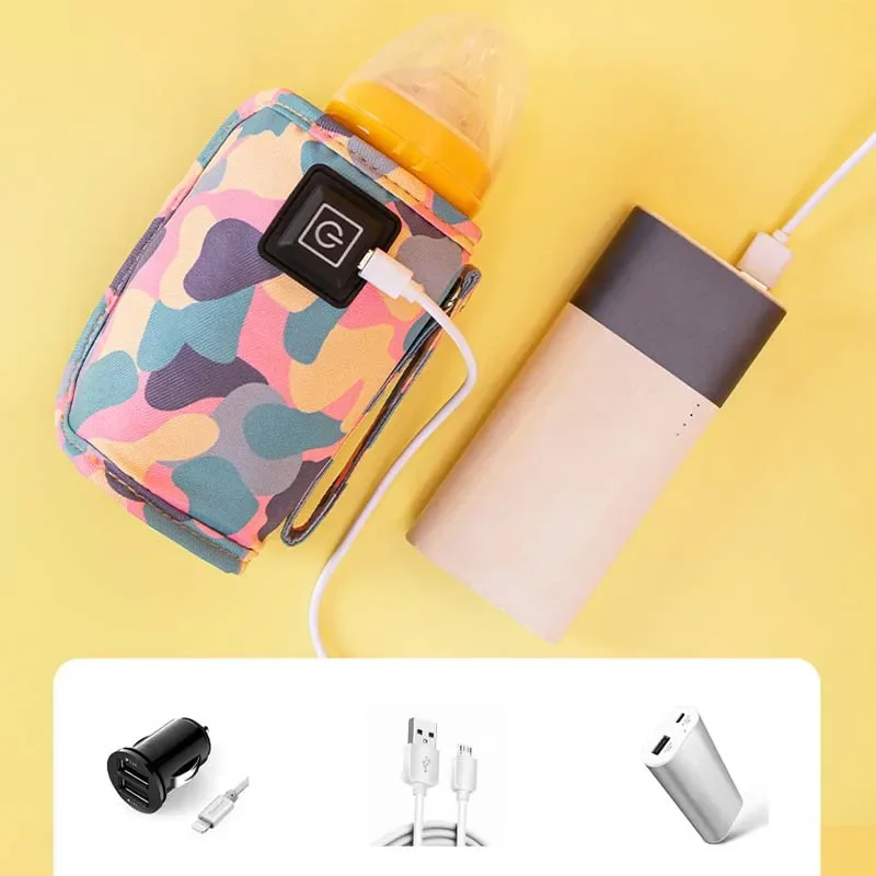 USB Milk Water Warmer Bags Travel Stroller Insulated Bag Baby Nursing Bottle Heater Safe Kids Supplies for Outdoor Winter