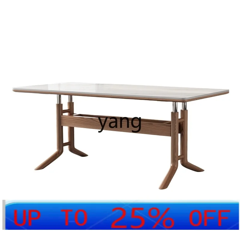 

LH solid wood rock slab living room home modern simple dining table