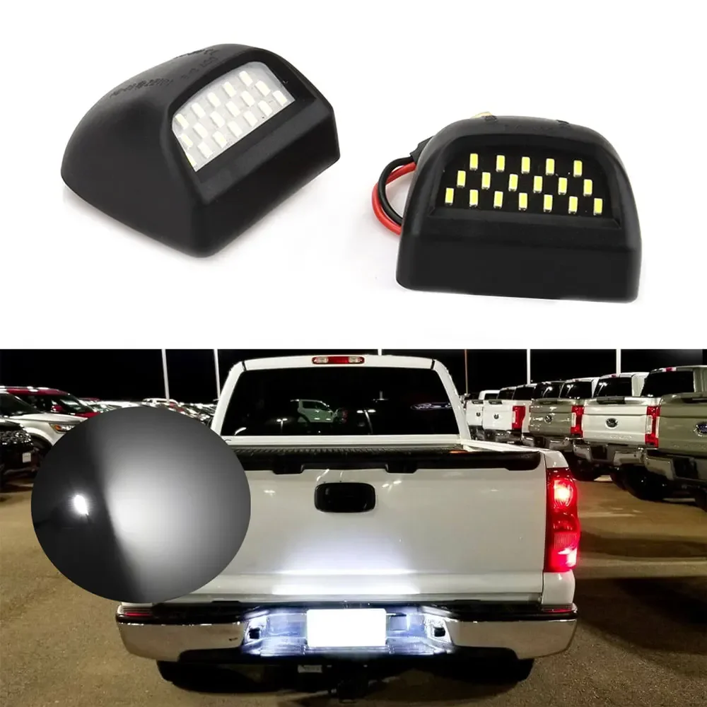 License Plate Light 12V White LED Truck Number Lamp for Chevrolet Silverado Avalanche Yukon GMC Sierra 1500 2500 Car taillights