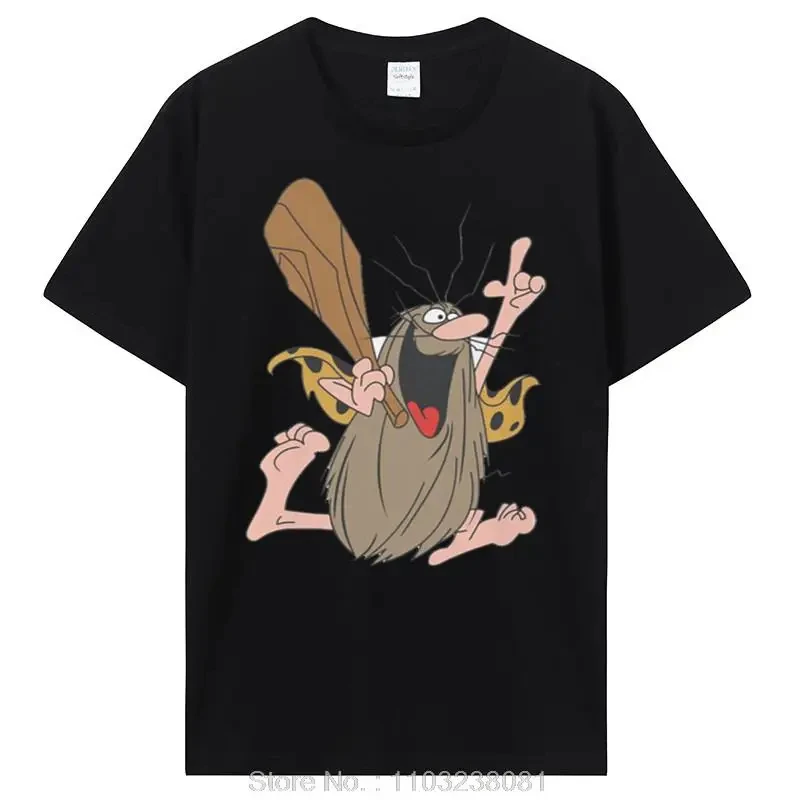 Hanna Barbera Graphic T-Shirt Captain Caveman Cavey 1980s Cartoon Printing Tops Leisure T Shirt Men Cotton Tee Special Gift