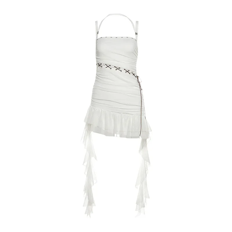 

2026 New Women's Solid Color Slim Fit Fashionable Suspender Sleeveless Backless Dress