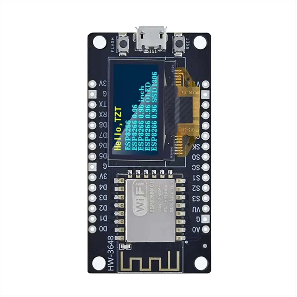 ABGN  V3 Development Board with 0.96 Inch OLED Display CH340 ESP-12F WiFi Module Parts for /Micropython A